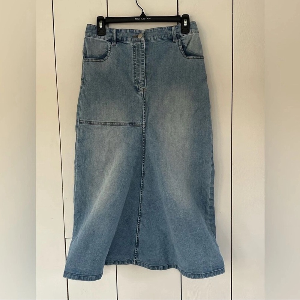 Tibi Denim Midi Skirt